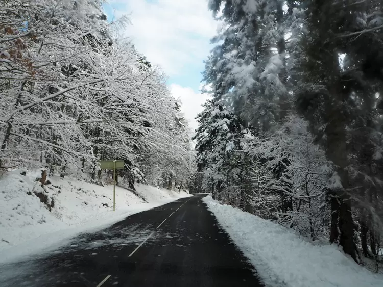 Les routes des Vosges en hiver