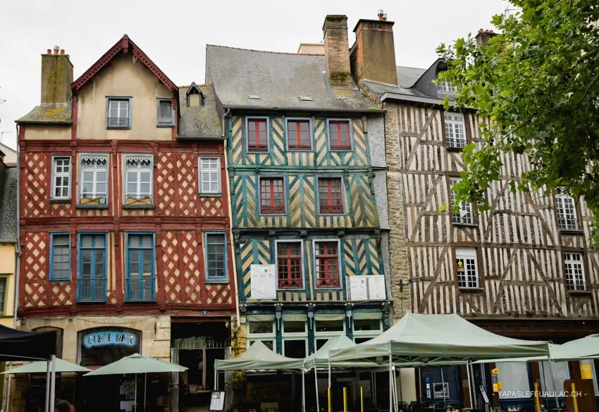 Visiter Rennes - maisons à pans de bois et colombages